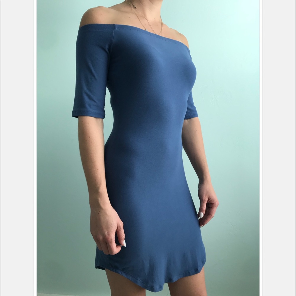 Blue bodycon dress